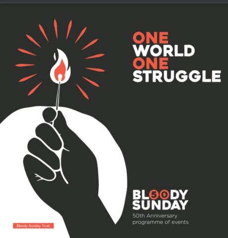 Front page of 50th Bloody Sunday events programme